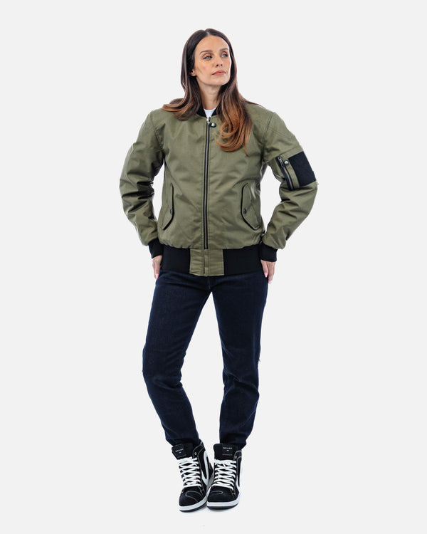 Airforce MA1 Olive Green Motorcycle Bomber Jacket