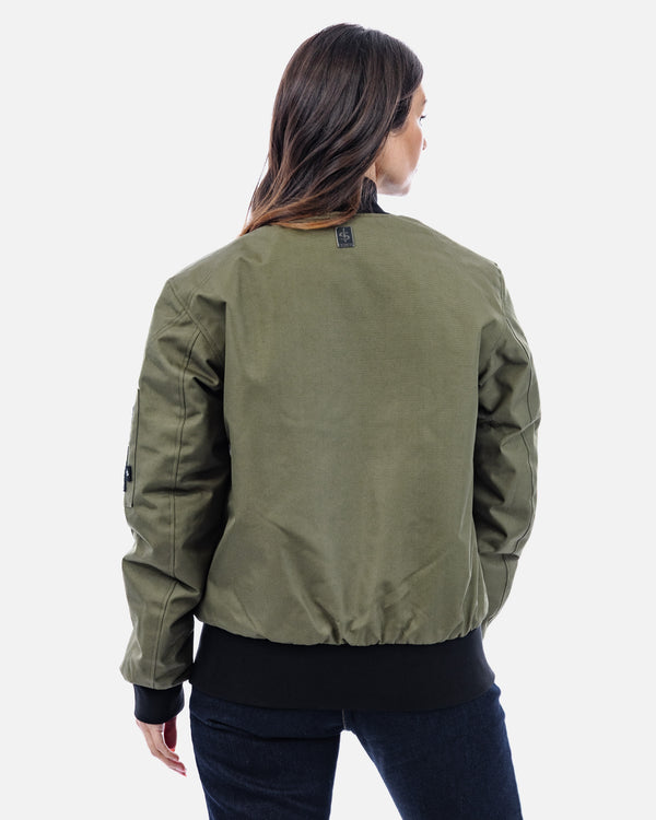 Airforce MA1 Olive Green Motorcycle Bomber Jacket