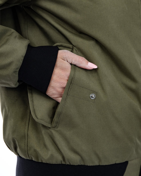 Airforce MA1 Olive Green Motorcycle Bomber Jacket