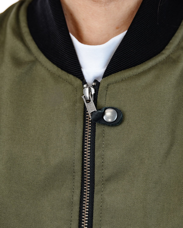 Airforce MA1 Olive Green Motorcycle Bomber Jacket