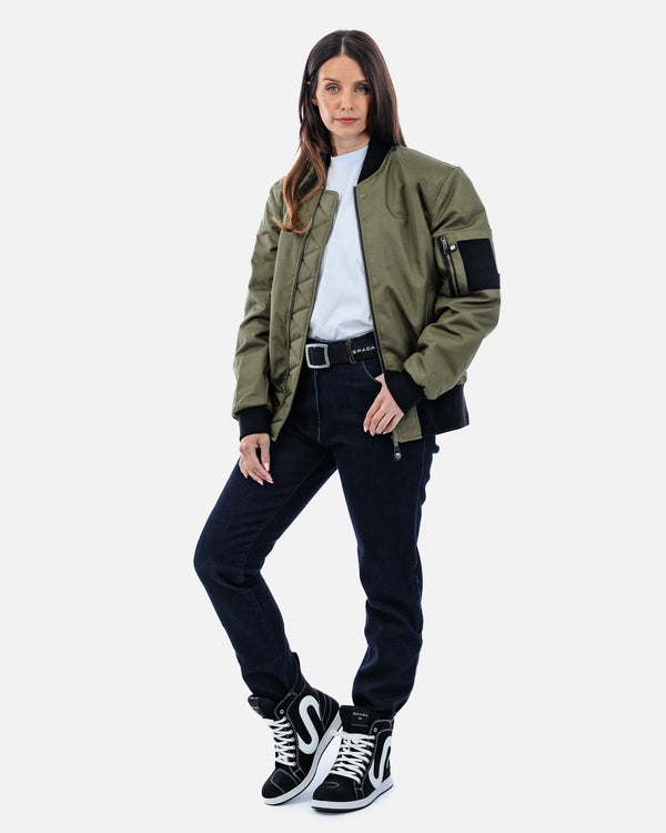 Airforce MA1 Olive Green Motorcycle Bomber Jacket