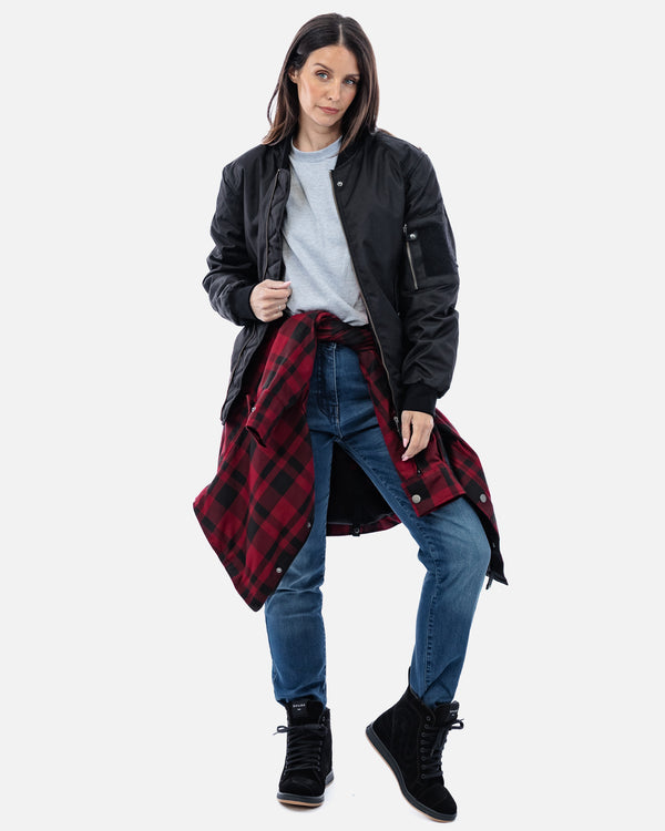 Airforce MA1 Black Motorcycle Bomber Jacket