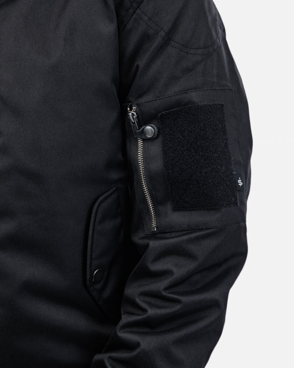 Airforce MA1 Black Motorcycle Bomber Jacket