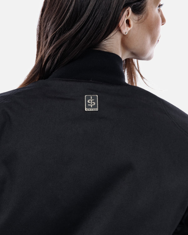 Airforce MA1 Black Motorcycle Bomber Jacket