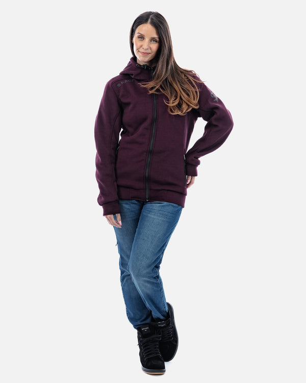 Blade Port Red Zip Up Motorcycle Hoodie