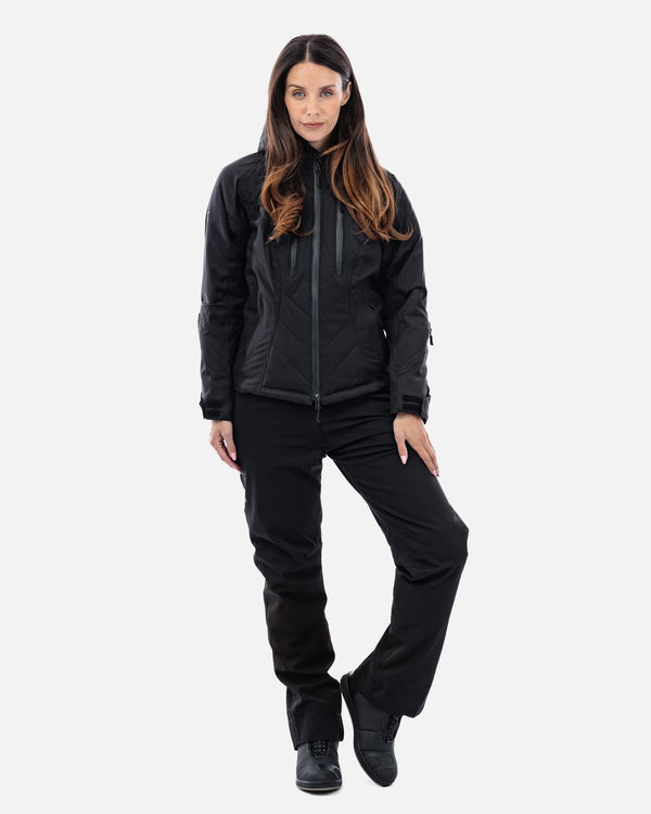 Bella Black Quilted Ladies Motorcycle Jacket