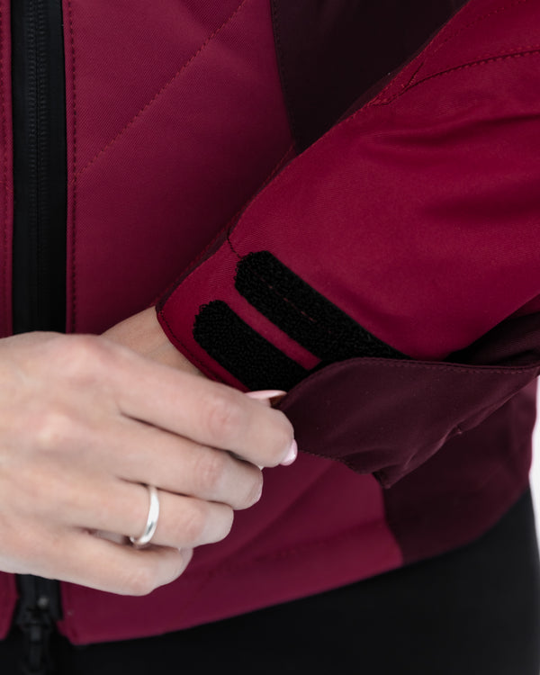 Bella Port Red Quilted Ladies Motorcycle Jacket