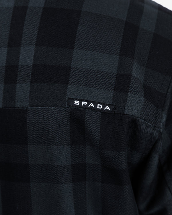 Ember Black & Grey Chequered Motorcycle Shirt