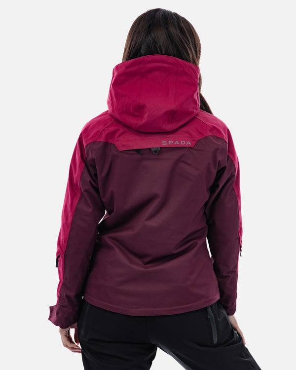 Bella Port Red Quilted Ladies Motorcycle Jacket
