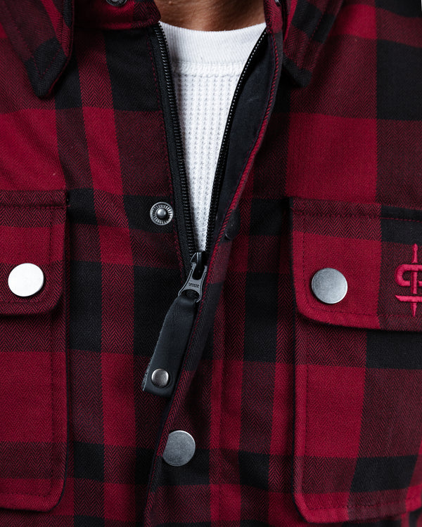 Ember Black & Red Chequered Motorcycle Shirt