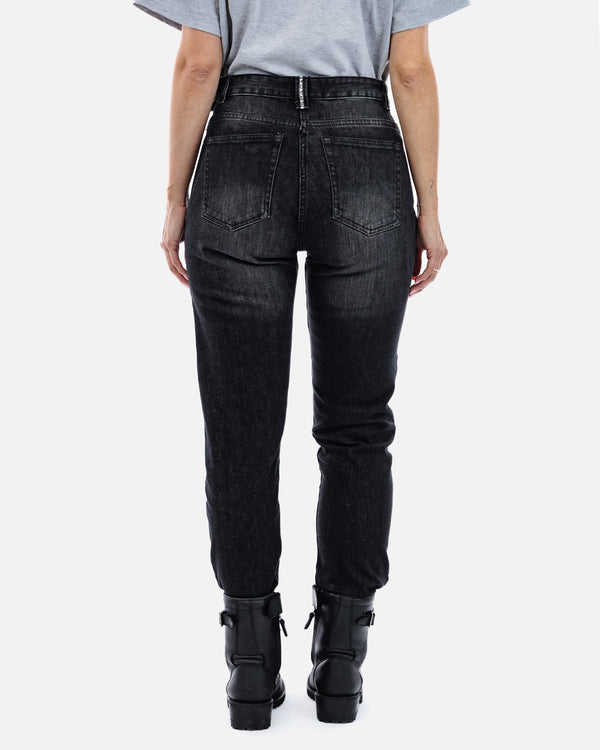 Drifter Ladies Washed Black Motorcycle Jeans