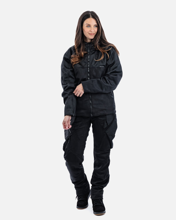 Hooded Air Black Ventilated Motorcycle Jacket