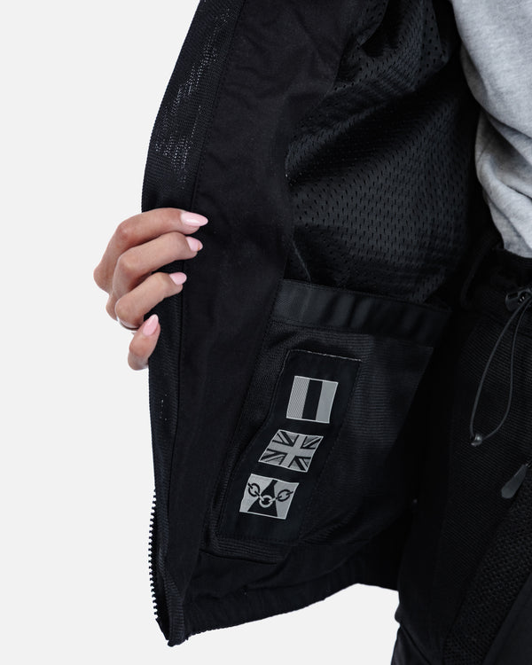 Hooded Air Black Ventilated Motorcycle Jacket
