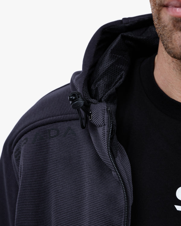 Blade Grey Turbulence Zip Up Unisex Motorcycle Hoodie