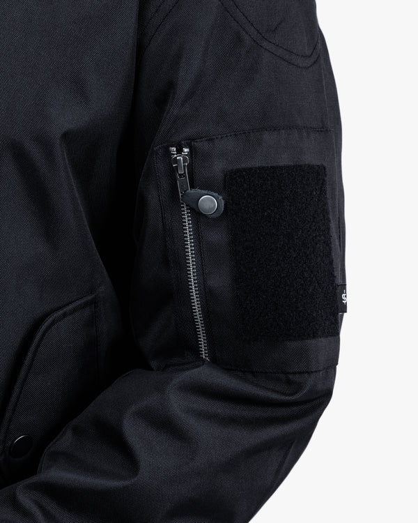 Airforce MA1 Black Motorcycle Bomber Jacket