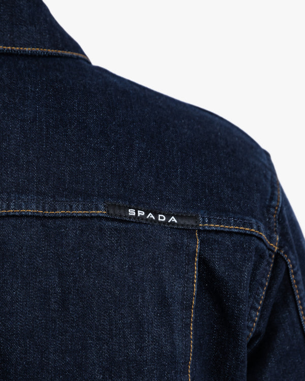 Tura Trucker Mens Rinse Indigo Motorcycle Denim Jacket
