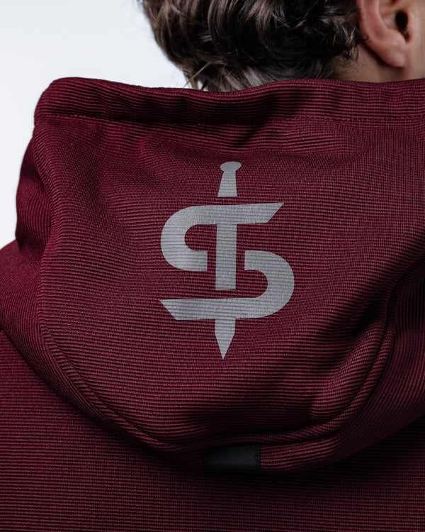 Blade Port Red Zip Up Mens Motorcycle Hoodie