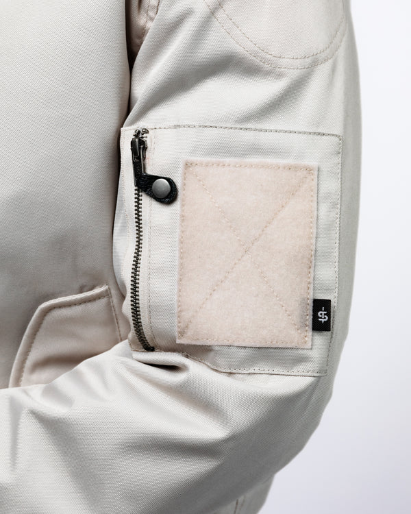 Airforce MA1 Ivory Motorcycle Bomber Jacket
