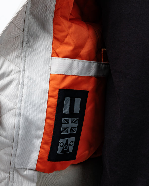 Airforce MA1 Ivory Motorcycle Bomber Jacket