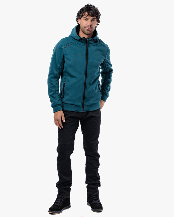 Blade Coral Blue Zip Up Unisex Motorcycle Hoodie