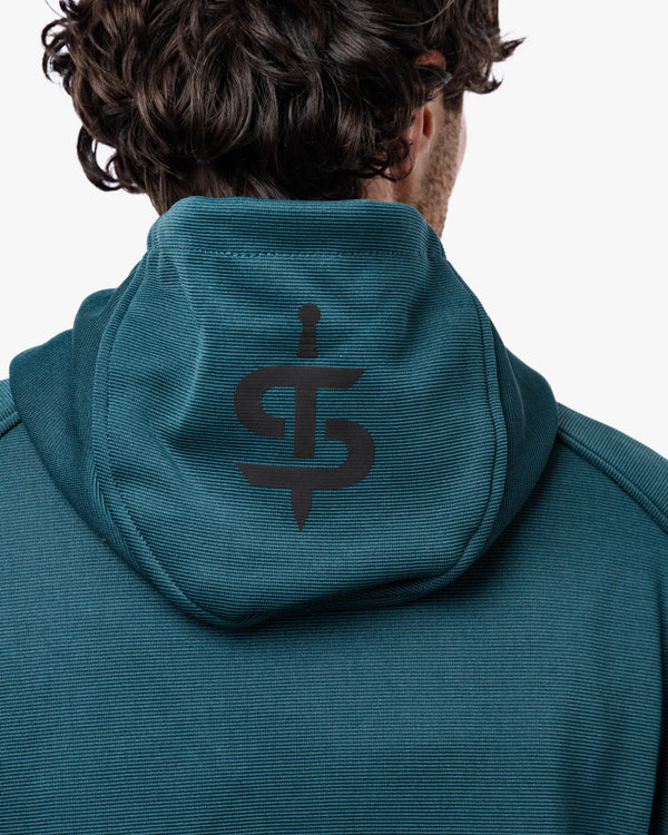 Blade Coral Blue Zip Up Unisex Motorcycle Hoodie