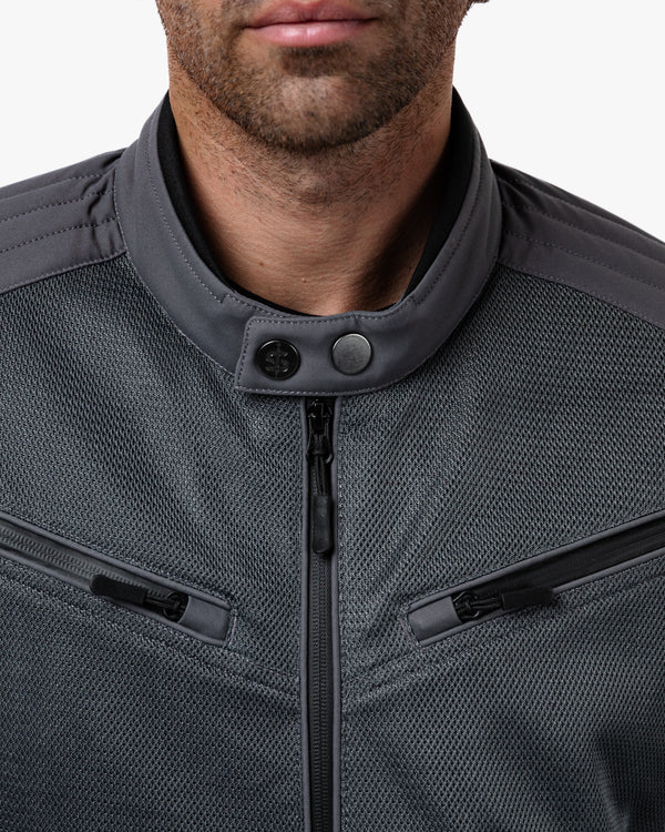 Cafe Air Ultimate Grey Ventilated Motorcycle Jacket