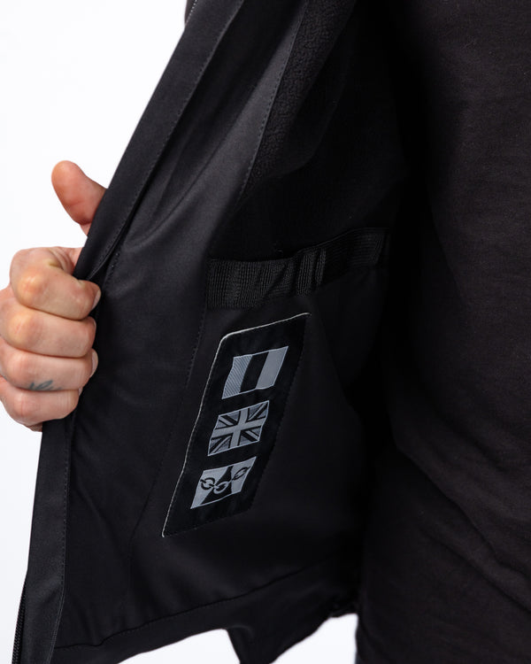 Tino Black & Coral Blue Waterproof Motorcycle Jacket