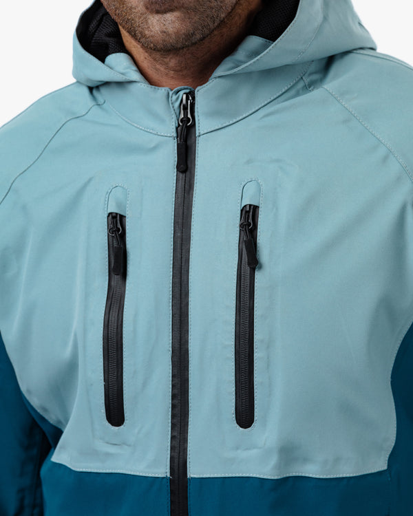 Joe Blue Smoke & Coral Blue Waterproof Motorcycle Jacket