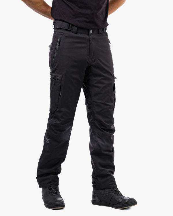 Duel Black Cargo Motorcycle Trousers