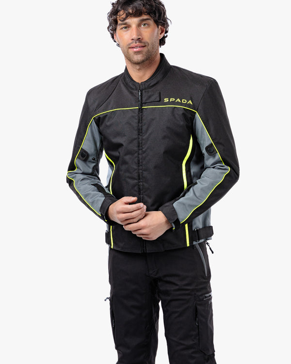 Pace Rev.2 Black, Grey & Fluo Motorcycle Jacket