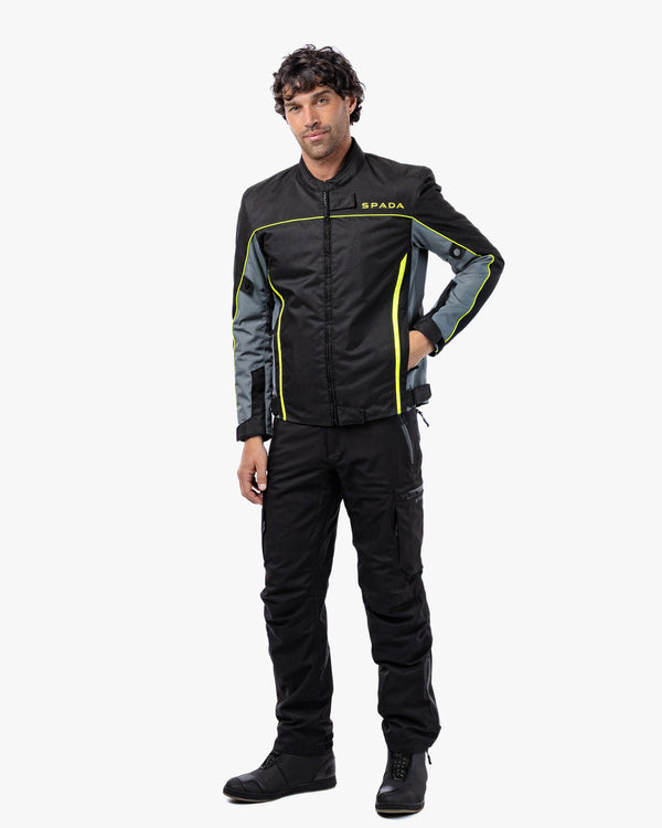 Pace Rev.2 Black, Grey & Fluo Motorcycle Jacket