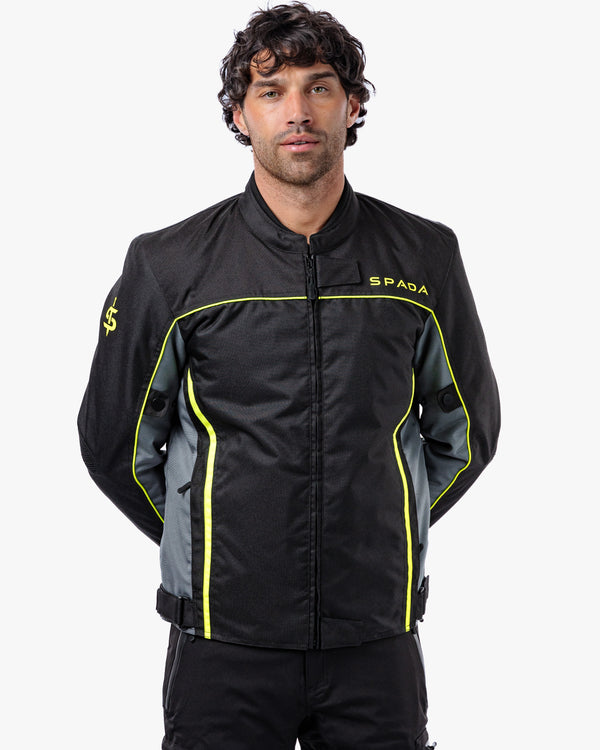 Pace Rev.2 Black, Grey & Fluo Motorcycle Jacket