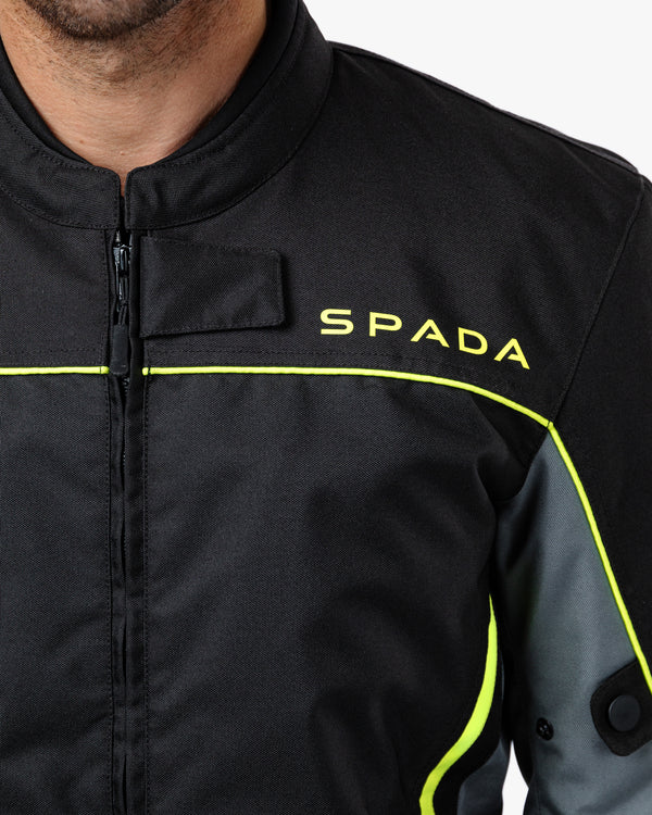 Pace Rev.2 Black, Grey & Fluo Motorcycle Jacket