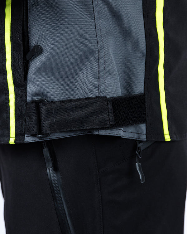 Pace Rev.2 Black, Grey & Fluo Motorcycle Jacket