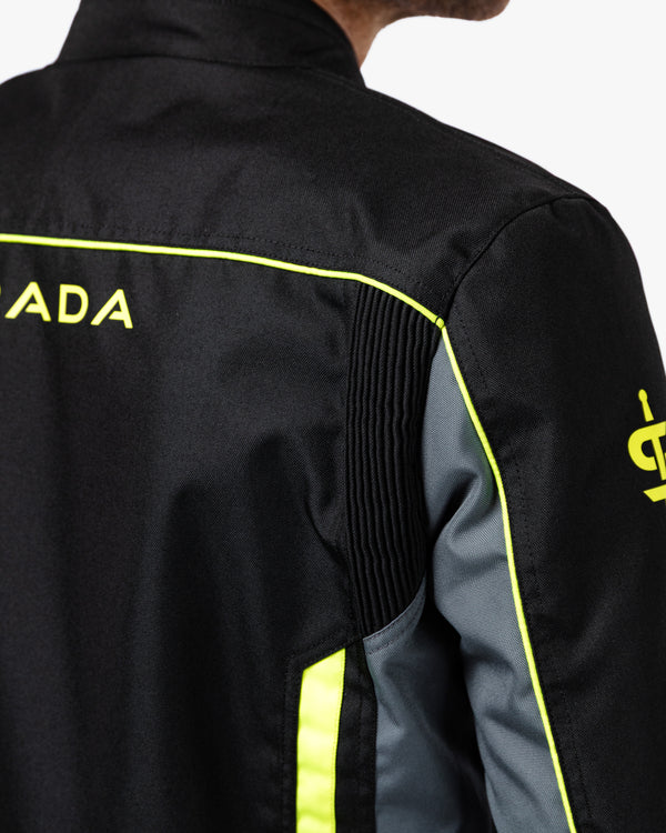 Pace Rev.2 Black, Grey & Fluo Motorcycle Jacket