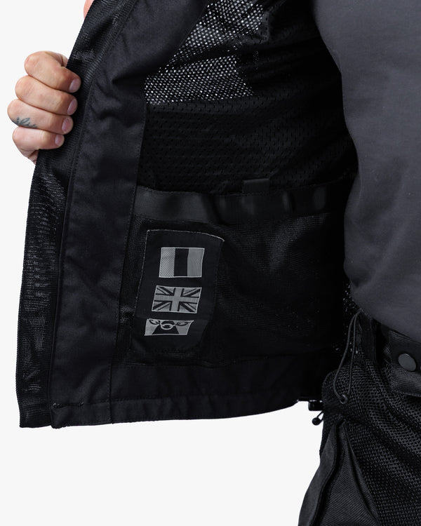 Hooded Air Black Motorcycle Jacket