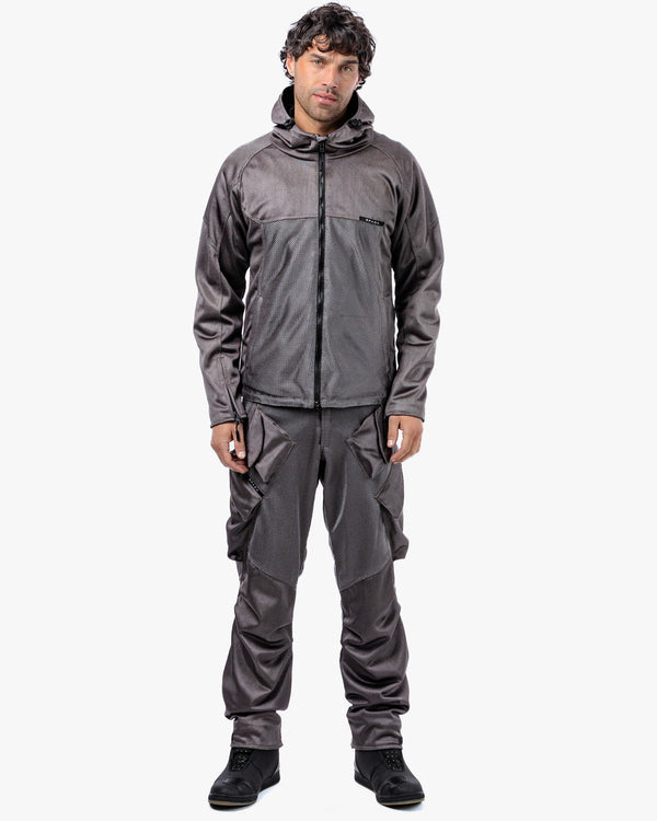 Hooded Air Ultimate Grey Ventilated Motorcycle Jacket