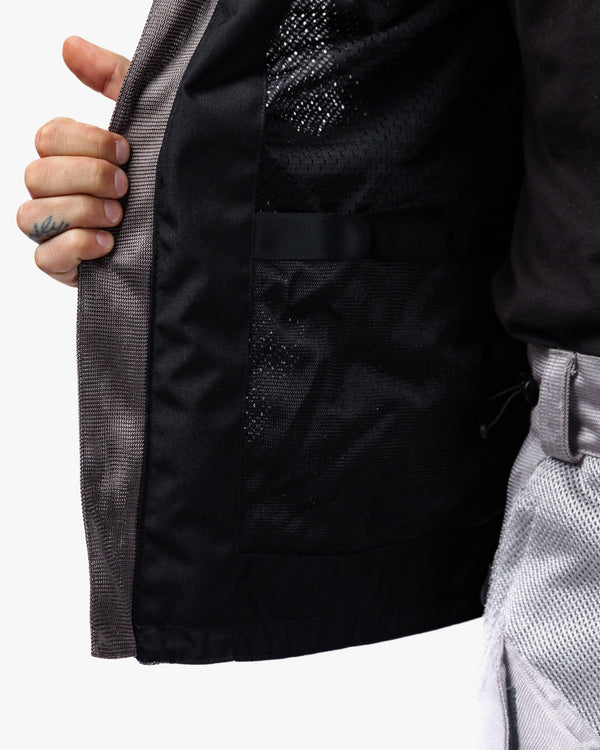 Hooded Air Ultimate Grey Ventilated Motorcycle Jacket