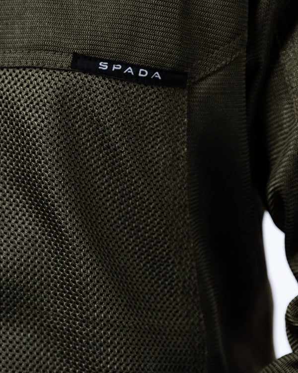 Hooded Air Olive Green Ventilated Motorcycle Jacket