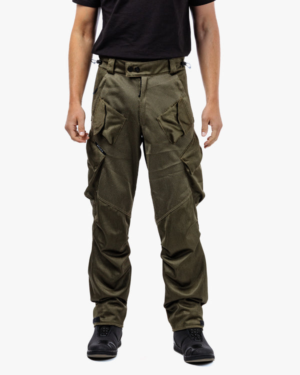 Combat Air Olive Green Ventilated Motorcycle Trousers