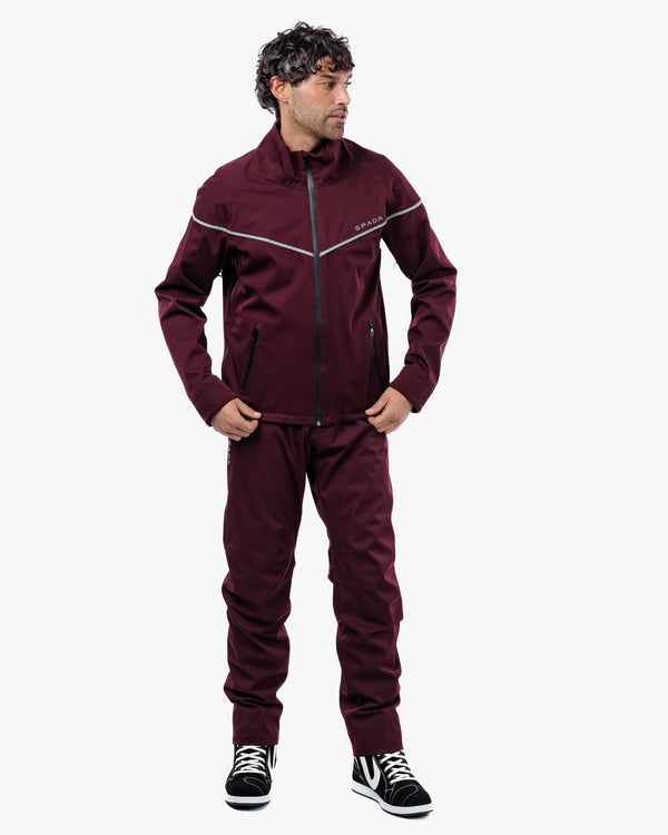 Dash Mens Port Red Motorcycle Jacket