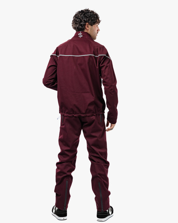 Dash Mens Port Red Motorcycle Jacket