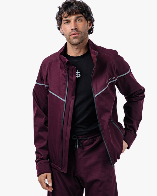 Dash Mens Port Red Motorcycle Jacket