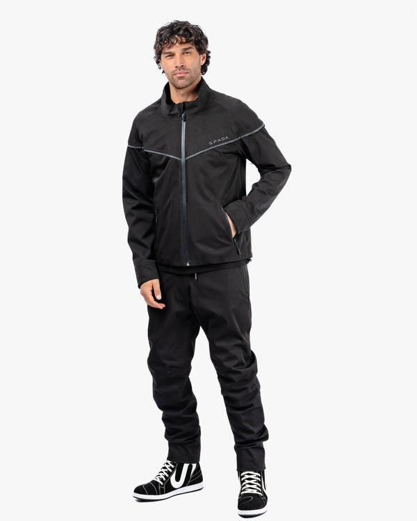 Dash Mens Stealth Black Motorcycle Jacket