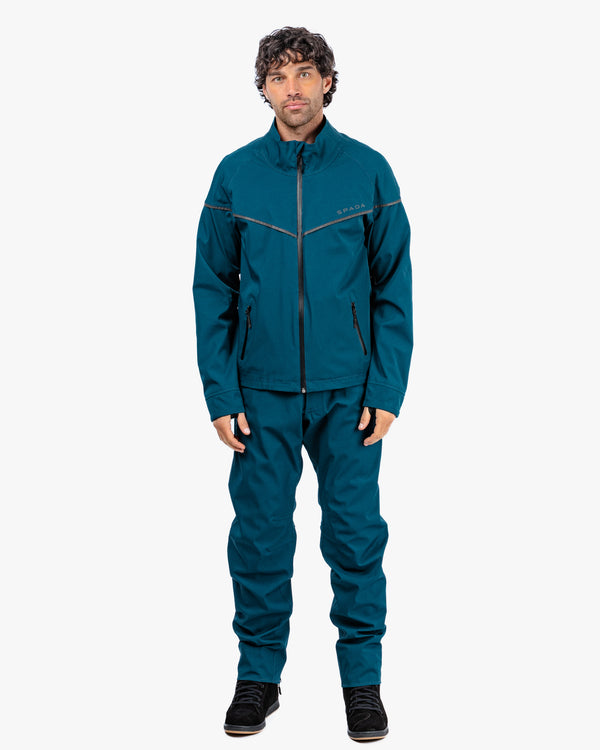 Dash Mens Coral Blue Motorcycle Jacket