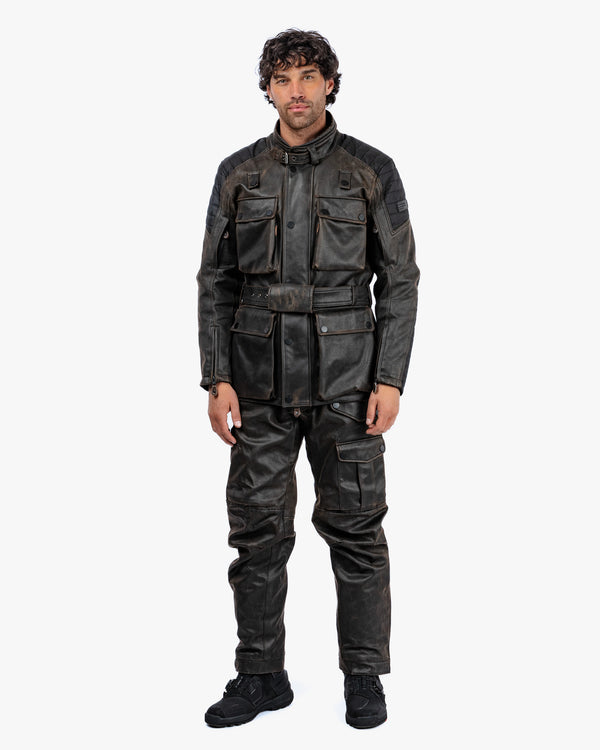 Crossguard Walnut Brown Waterproof Motorcycle Jacket