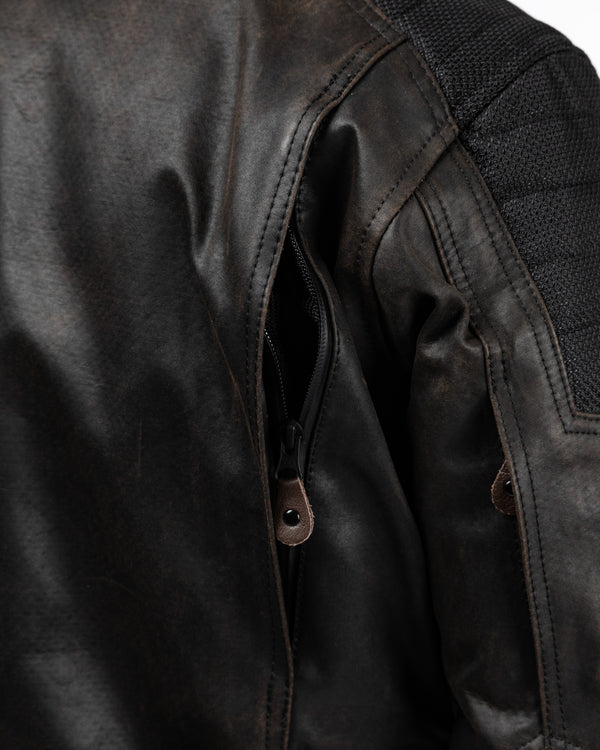 Crossguard Walnut Brown Waterproof Motorcycle Jacket