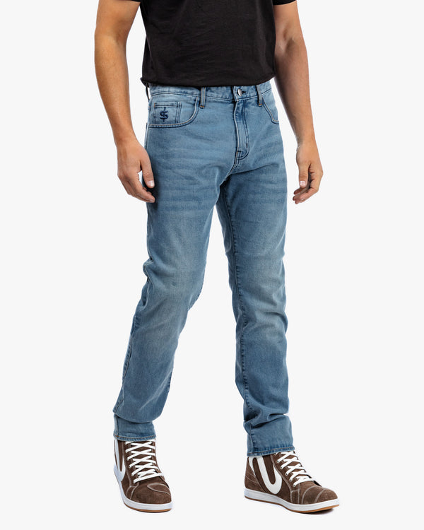 Drifter Mens Beach Blue Motorcycle Jeans
