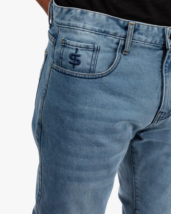 Drifter Mens Beach Blue Motorcycle Jeans