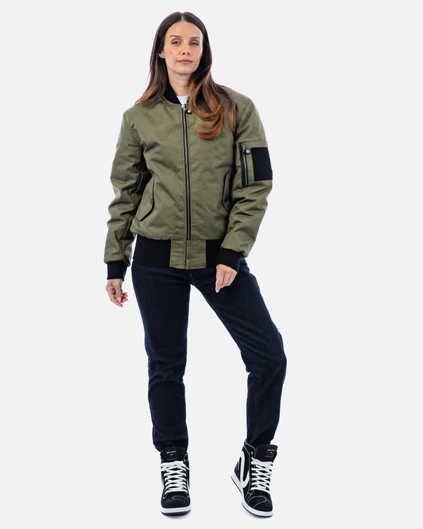 Airforce MA1 Olive Green Motorcycle Bomber Jacket